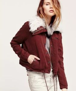 Free People Extreme Sherpa Faux Fur Bomber Jacket